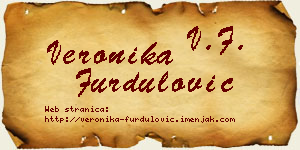 Veronika Furdulović vizit kartica